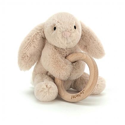 Bunny wooden ring teether