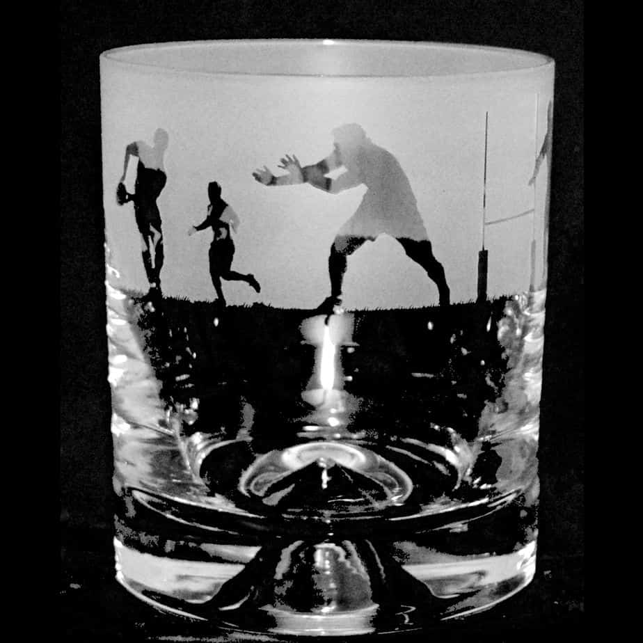 Rugby Whisky Glass Tumbler
